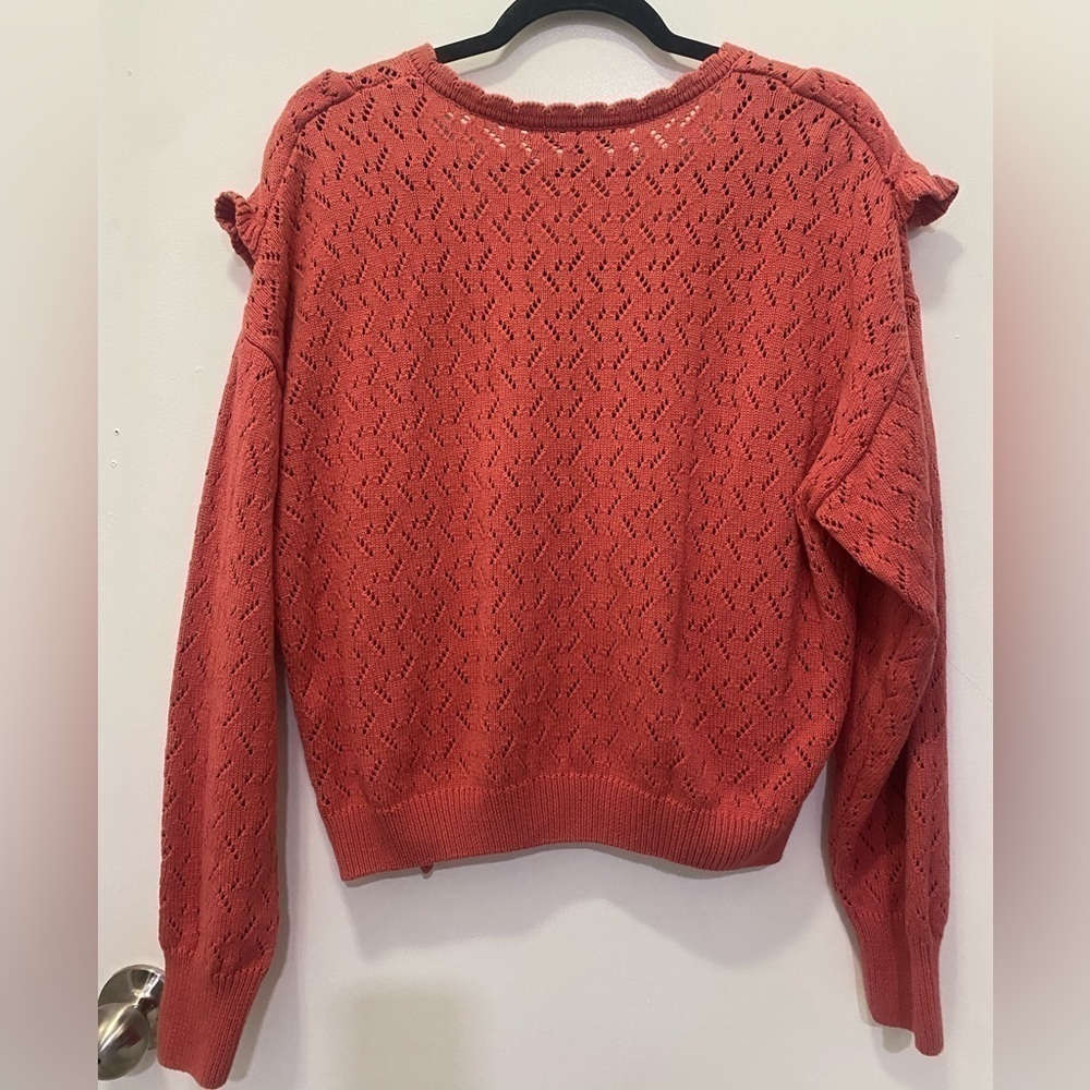 New!Marc New York Ruffle V-Neck Sweater - Picture 3 of 6
